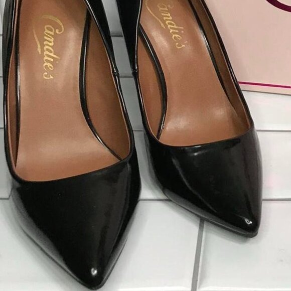 Candie's  Black Court shoes 6  shiny patent Casonic Black - Picture 6 of 7